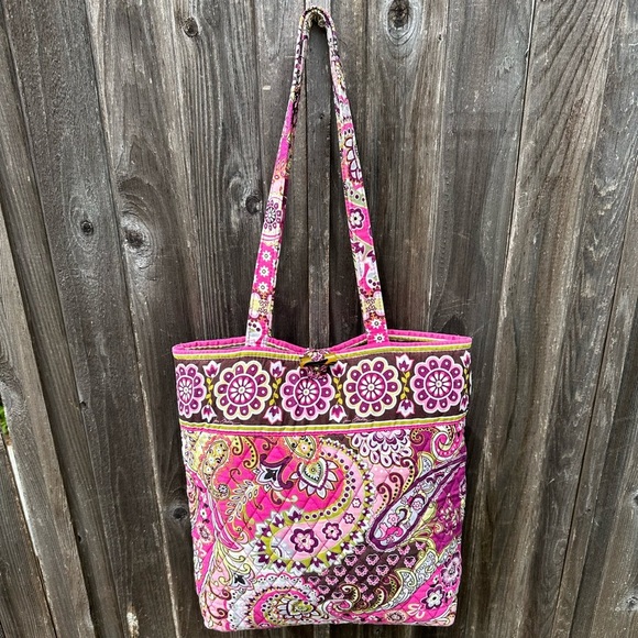 Vera Bradley Handbags - Vera Bradley Very Berry Paisley Medium Tote (and Free Cosmetic Bag)